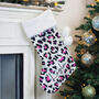 Personalised Leopard Print Christmas Stocking, thumbnail 3 of 4