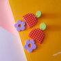 Picnic | Polymer Clay Statement Checkerboard Earrings, thumbnail 1 of 7