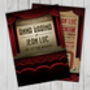 Movie Film Cinema Themed Wedding Invitation, thumbnail 1 of 4