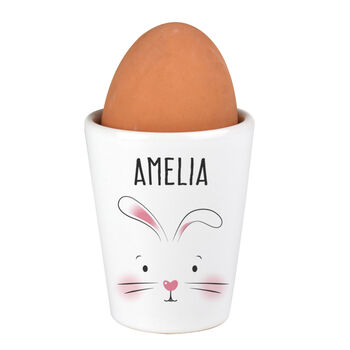 Personalised Easter Bunny Features Ceramic Egg Cup, 4 of 4
