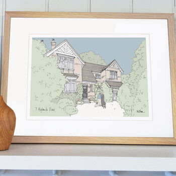 Personalised Hand Drawn House Portrait Illustration, 4 of 12