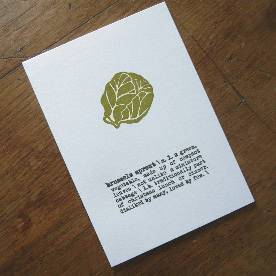 Brussels Sprout Christmas Card, 1 of 3