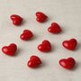 Pack Of Eight Red Glass Heart Decorations, thumbnail 1 of 2