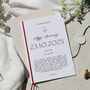 Personalised 1st 2nd 3rd 5th 10th 20th 30th 40th 50th Anniversary Card, thumbnail 4 of 7