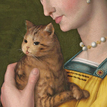 A Lady Holding A Cat Poster, 2 of 7