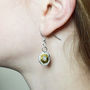 Personalised Textured Sterling Silver Hook Earrings, thumbnail 8 of 9
