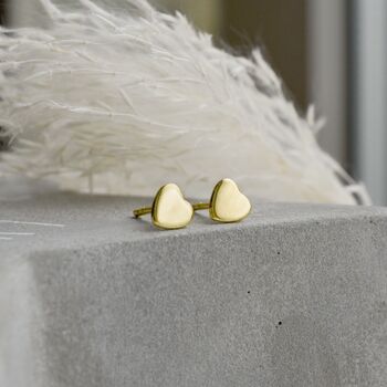 Yellow Gold Heart Earrings, Cousins Like You, 2 of 4