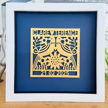 Custom Framed Artwork With Names And Date, 2 of 11