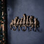 Set Of Six Antique Bronze Cat Hooks, thumbnail 2 of 2