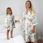 Mini Personalised Bridal Floral Print Dressing Gown, thumbnail 4 of 4