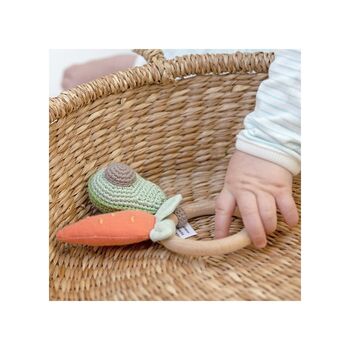 Carrot Avocado Rattle Teether Toy, 4 of 4