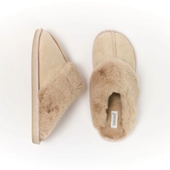 Luxury Faux Fur Women's Memory Foam Mule Slippers, 8 of 12