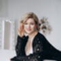 Black Macrame Lace Kimono Cape, thumbnail 4 of 12