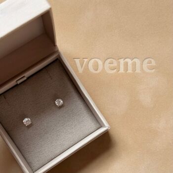 9ct Gold Solitaire Stud Earrings, 5 of 6