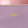 Personalised Lilac Date Travel Make Up Bag Case, thumbnail 2 of 6