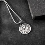Sterling Silver Eye Of Horus Necklace For Men, thumbnail 6 of 8