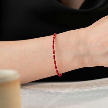 Natural Coral Beaded Bracelet, 3 of 8