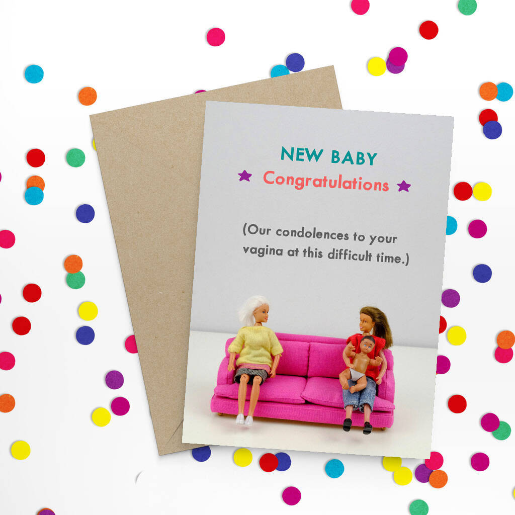 New Baby Funny Card By Bold & Bright