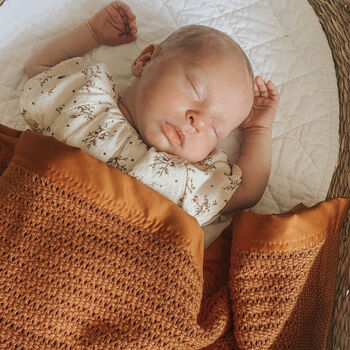 Cellular Baby Blanket 'Glazed Dune' | Organic Cotton, 3 of 11