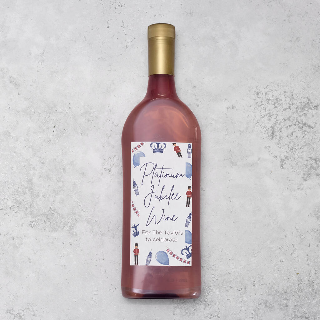 Queen's Platinum Jubilee Personalised Letterbox® Wine By Letterbox Gifts