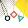 Geometric Cut Out Shape Wooden Eco Necklace, thumbnail 5 of 7