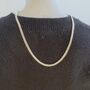 Flat Curb Sterling Silver Chain 60cm, thumbnail 2 of 5