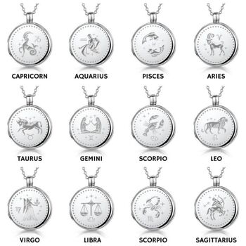 Personalised 925 Sterling Silver Round Zodiac Locket, 7 of 12