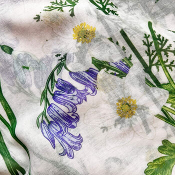 Spring Summer Vintage Style Birth Flowers Scarf, 10 of 11