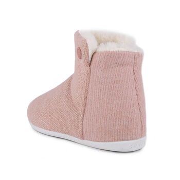 Women's Cosy Boot Slippers In Blush Pink, 5 of 11