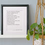 Favourite Words Or Vows Print, thumbnail 1 of 4