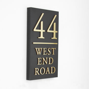 Portrait House Sign With Parallel Line, 3 of 6