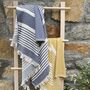 Amalfi Striped Peshtemal Towel Pebble Grey, thumbnail 2 of 12