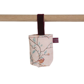 Christmas Tree Treat Hanging Pouch In Parus Pink Birds, 2 of 6