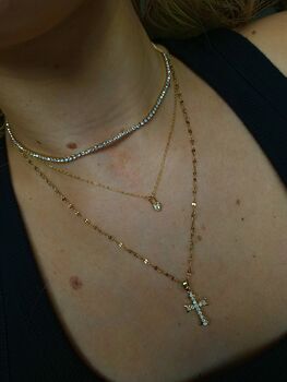 Gold Tennis Necklace, 5 of 5