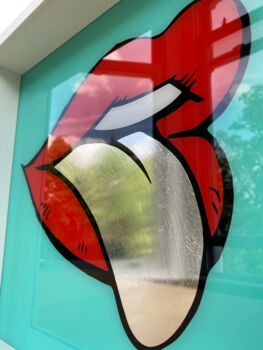 Rolling Stones Lips, Silver Leaf, 3 of 4