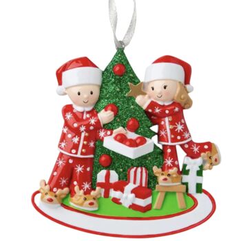 Personalised Couple Christmas Decoration, 4 of 4