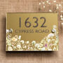 Personalised Mirrored Wild Flowers House Number Plaque, thumbnail 2 of 7