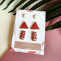Ceramic Red Earring Set, thumbnail 1 of 7