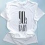 Ladies T Shirt 90's Baby Assorted Colours, thumbnail 3 of 5