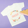Personalised Floral Girls Kids Top / T Shirt, thumbnail 5 of 6
