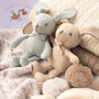 Toffee Moon Luxury Cotton Baby Blanket And Toy Rabbit, thumbnail 1 of 12