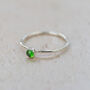 Sterling Silver Birthstone Stacking Ring, thumbnail 7 of 12