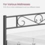 Metal Single Bed Frame For Small Spaces Easy Assembly, thumbnail 4 of 9