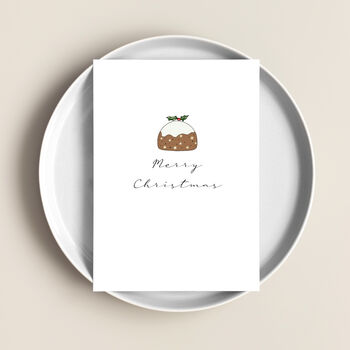 Christmas Pudding Greetings Card Pack Of Two, 4 of 6