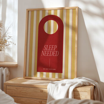 Sleep Needed Bedroom Quote Unframed Art, 3 of 4