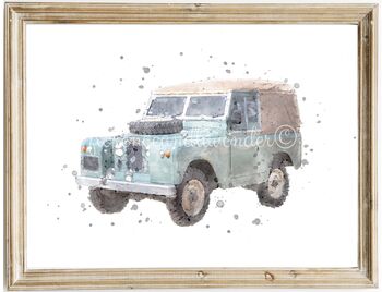 Personalised Landrover Print, 4 of 5
