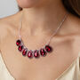 Red Teardrop Crystal Pendant Necklace, thumbnail 1 of 3