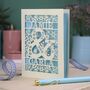 Personalised Papercut Ampersand Wedding Card, thumbnail 1 of 8