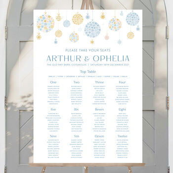 Christmas Wedding Seating Plan, 2 of 5