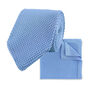 Wedding Handmade Polyester Knitted Pocket Square In Light Blue, thumbnail 9 of 9